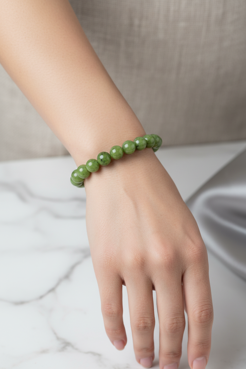 Yeşim 10mm Doğal Taş Bileklik