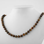 Pitersit 8 mm Düğümlü Doğal Taş Kolye