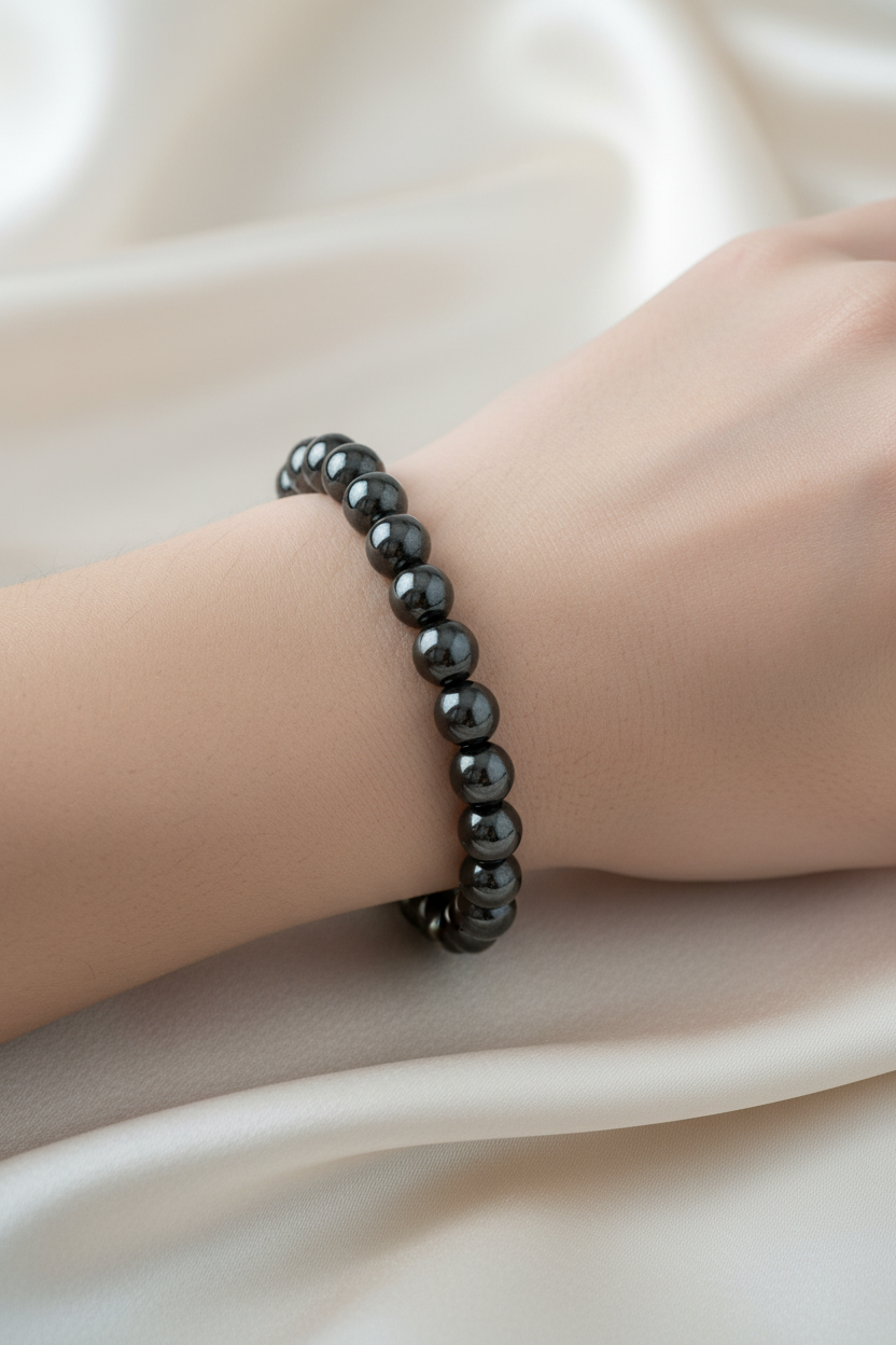 Hematit 8mm Doğal Taş Bileklik