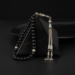 Siyah Turmalin Doğal Taş Tesbih 33lük - 6mm