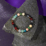 Boğa Burcu Bileklik Bronzit, Golden Obsidyen, Güneş Taşı, Kalsit, Kristal Kuvars, Krizokol, Mavi Apatit, Rutilli Kuvars, Yeşil Aventurin, Yeşim