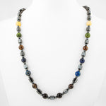 Erkek Öğrenci Hematit Doğal Taş Kolye