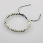 Sedef Beyaz 4mm Çift Sıra Doğal Taş Bileklik