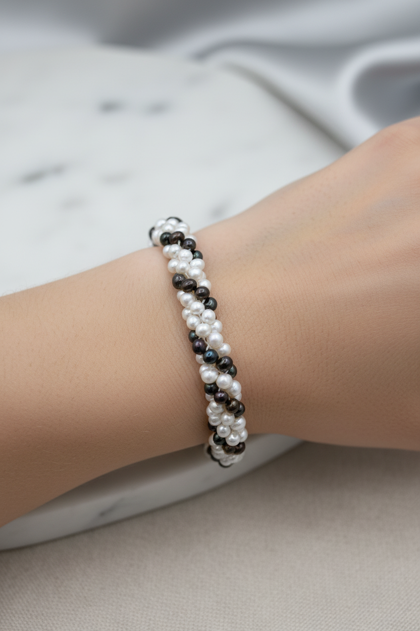 Gümüş Burma İnci Bileklik – Zarif & Şık Tasarım