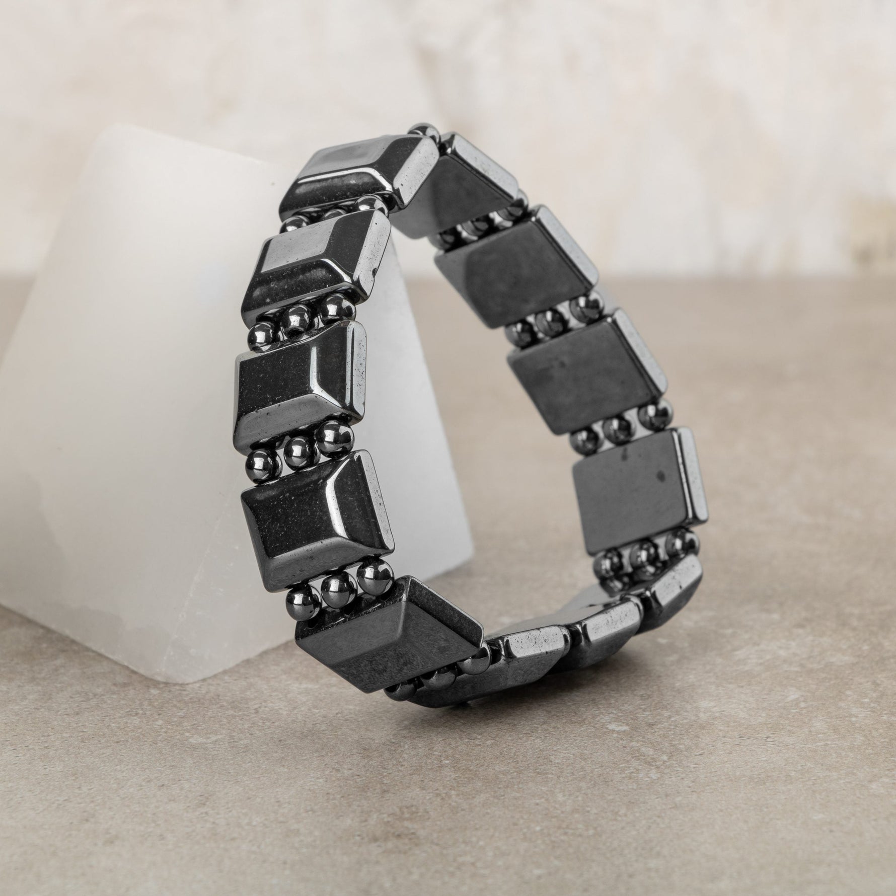 Hematit Doğal Taş Özel Kesim Geniş Kesim Bileklik