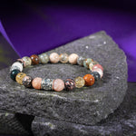 Aslan Burcu Bileklik Bronzit, Güneş Taşı, Kan Taşı, Labradorit, Rodonit, Sitrin