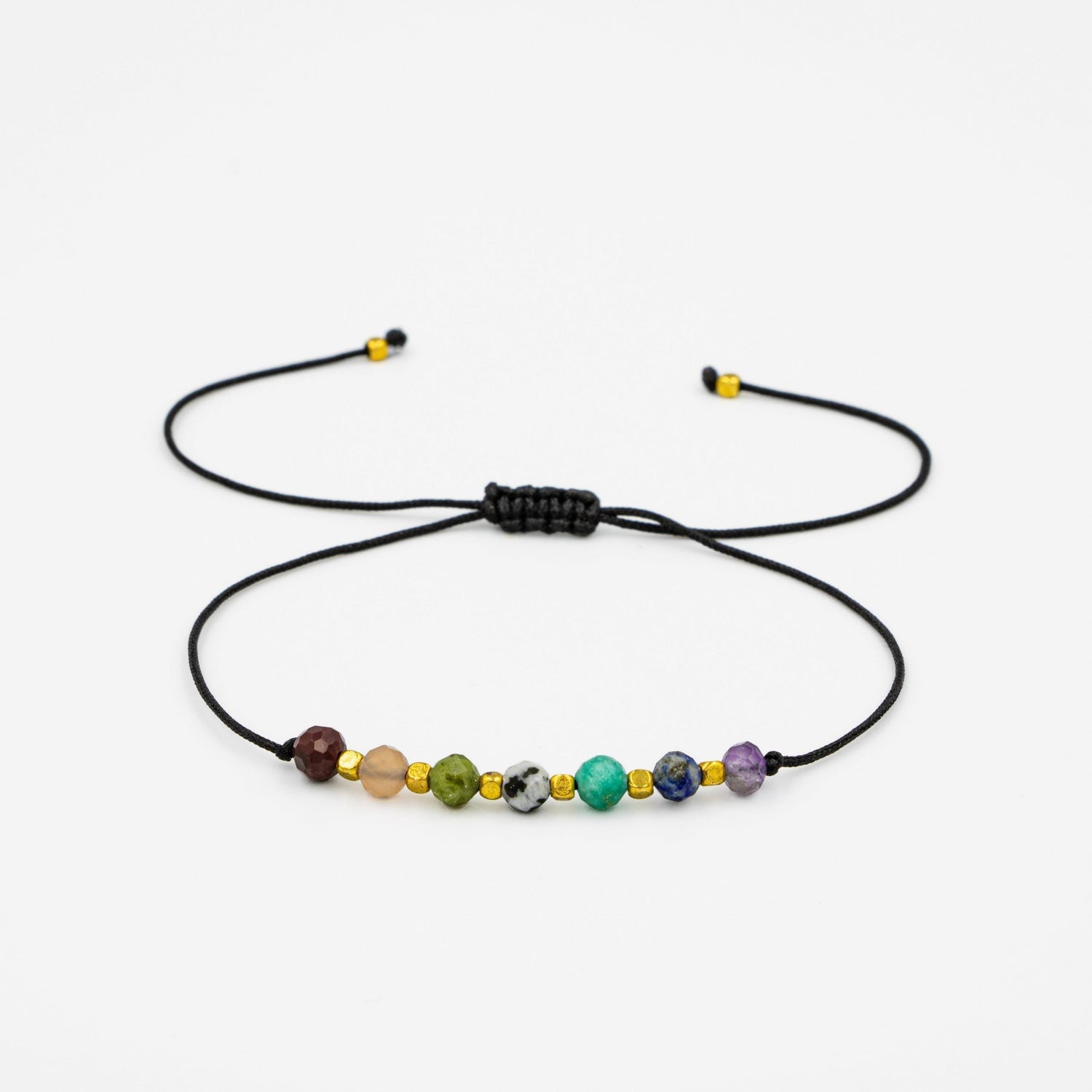 Çakra-Jasper-Yeşim-Amazonit-Lapis Lazuli-Güneş Taşı-Ametist-Ay Taşı Doğal Taş Bileklik