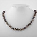 Meksika Jasper 8 mm Düğümlü Doğal Taş Kolye