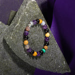 Oğlak Burcu Bileklik Dumanlı Kuvars, Kaplan Gözü, Kırmızı Akik, Pembe Kuvars, Selenit