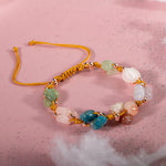 İkizler Burcu Bileklik Ay Taşı, Güneş Taşı, Kalsedon, Kiyanit, Mavi Apatit, Pembe Kuvars, Yeşil Aventurin