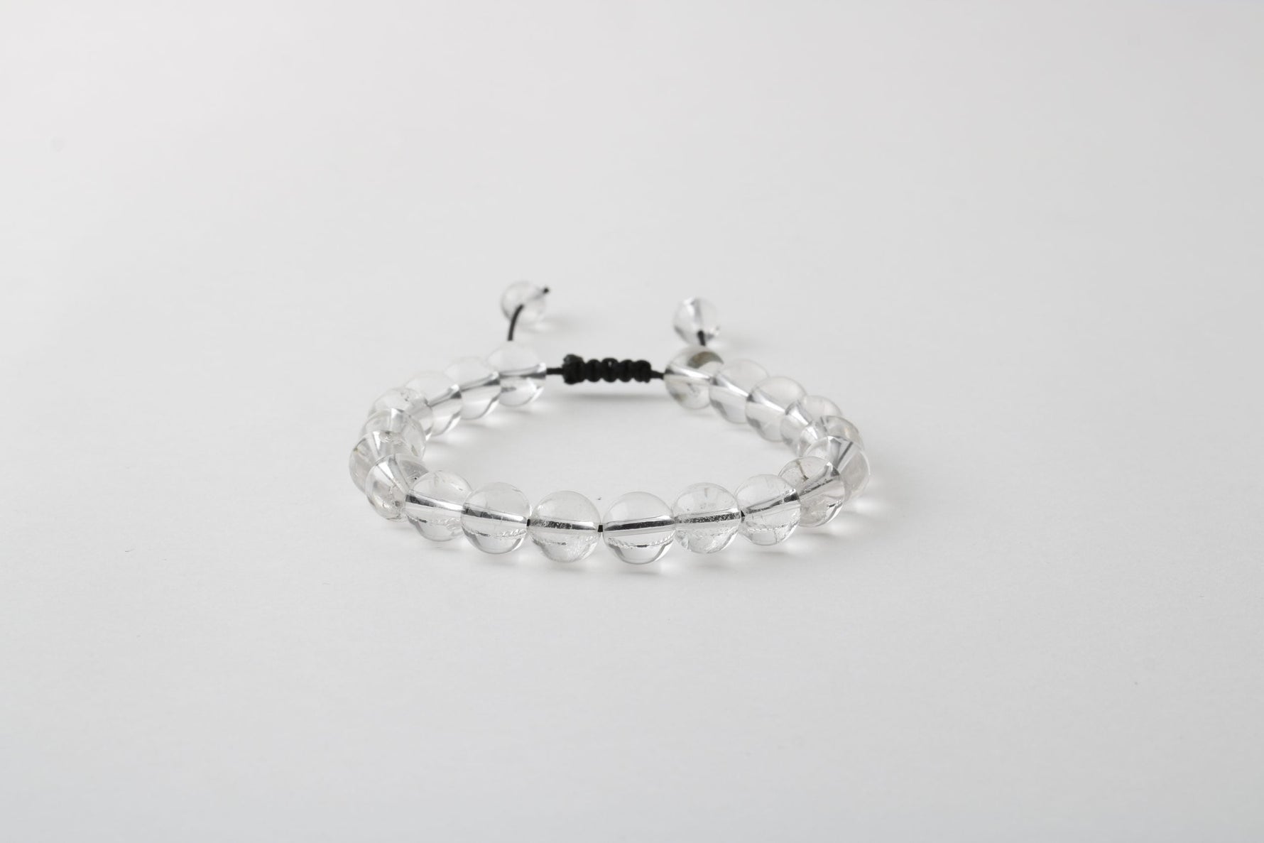 Kristal Kuvars 8mm Merdiven Kapama Doğal Taş Bileklik