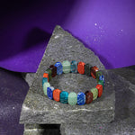 Boğa Burcu Bileklik Buz Mavizi Apatit, Dragon Jasper, Jasper, Lapis Lazuli, Yeşil Aventurin, Yeşim