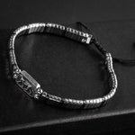 Hematit Doğal Taş Gümüş Erkek Tasarım Bileklik