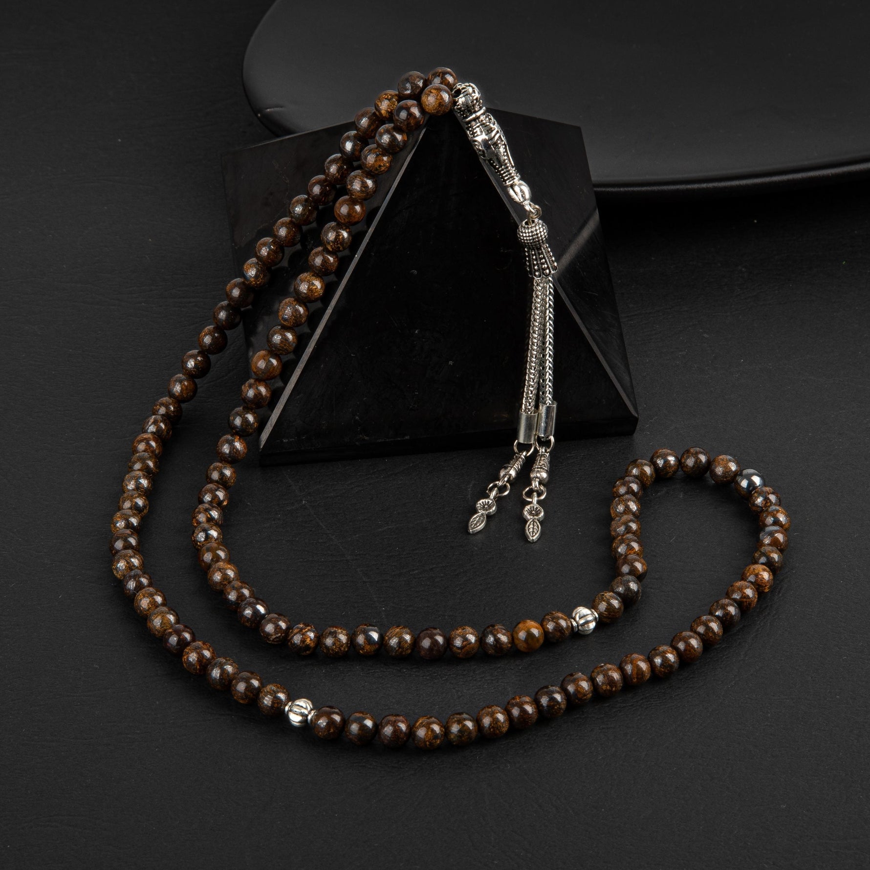 Bronzit Doğal Taş Tesbih 99luk - 6mm