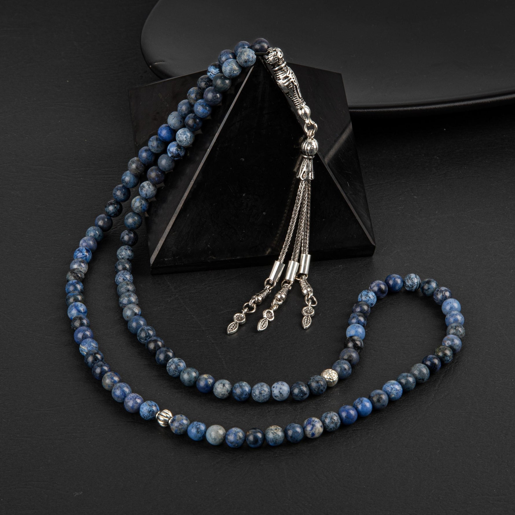 Sodalit Doğal Taş Tesbih 99luk - 6mm