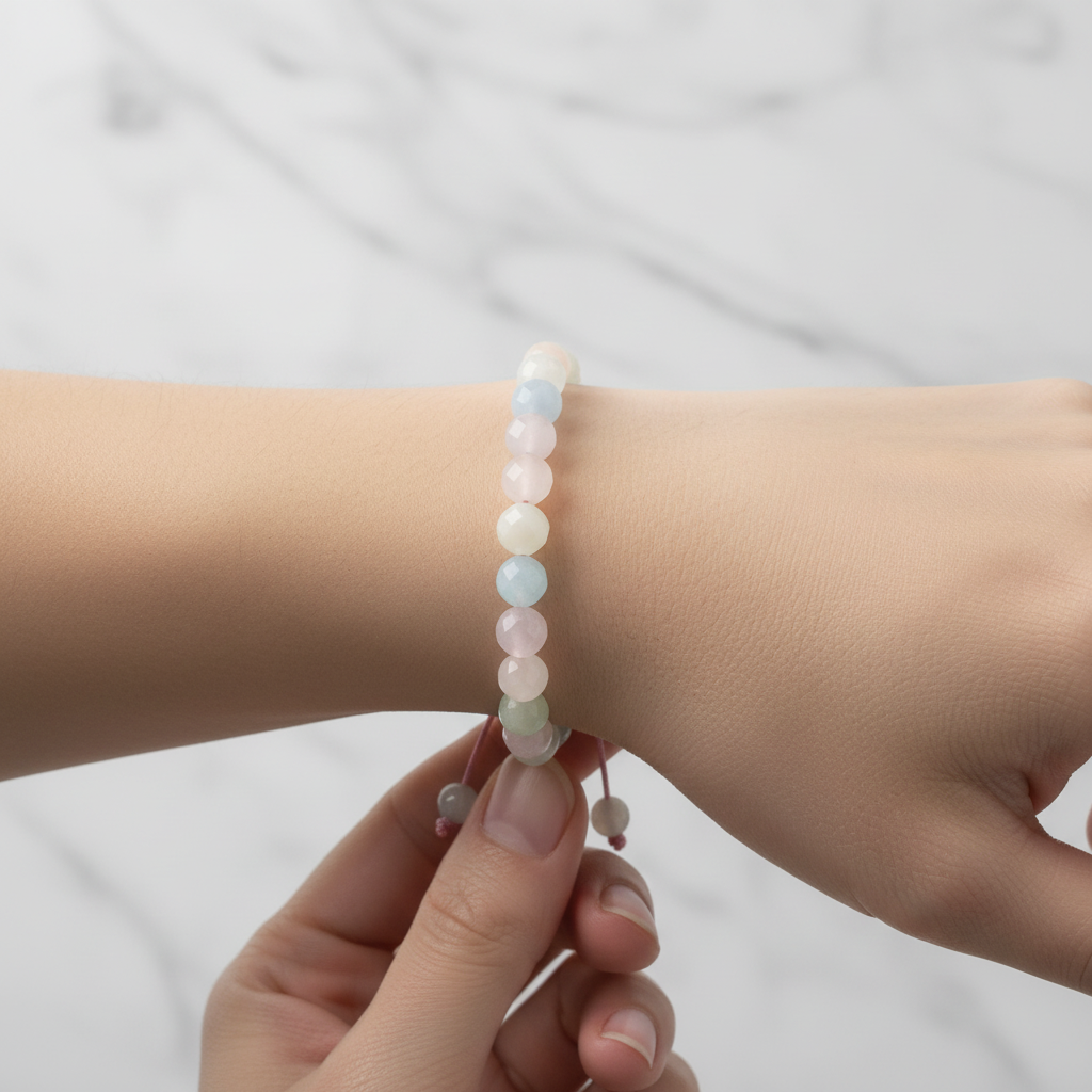 Helidor 8 mm Merdiven Kapama Doğal Taş Bileklik – El İşçiliği