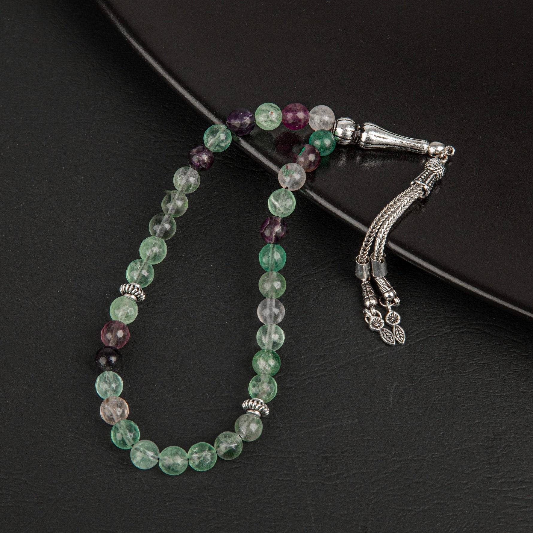 Yeşil Florit Doğal Taş Tesbih 33lük - 8mm