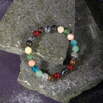 Boğa Burcu Bileklik Bronzit, Golden Obsidyen, Güneş Taşı, Kalsit, Kristal Kuvars, Krizokol, Mavi Apatit, Rutilli Kuvars, Yeşil Aventurin, Yeşim