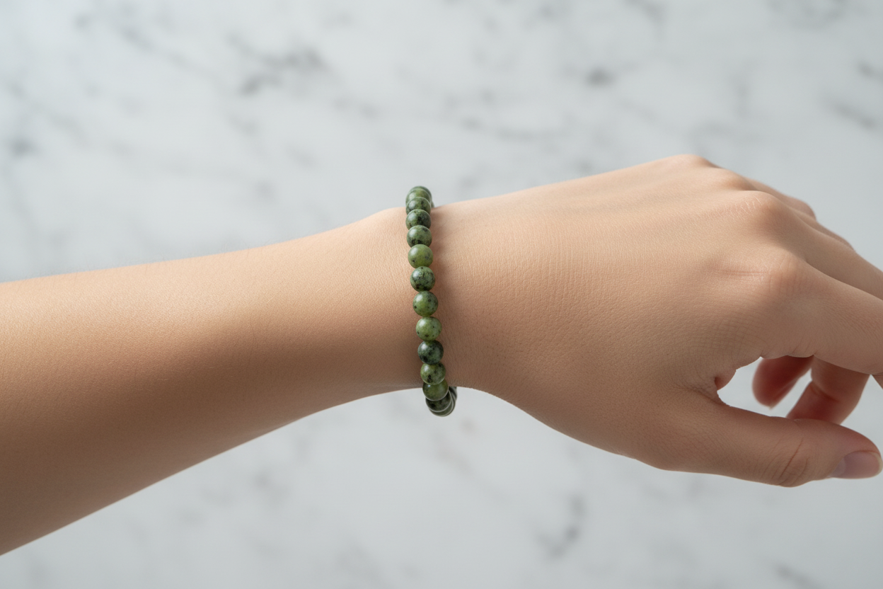 Yeşim 6mm Doğal Taş Bileklik