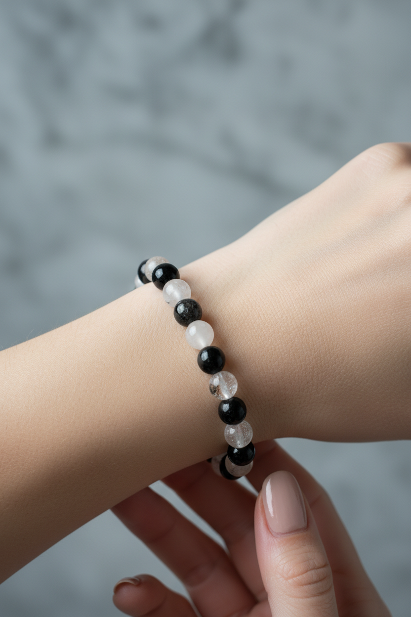Rutilli Kuvars 8mm Doğal Taş Bileklik