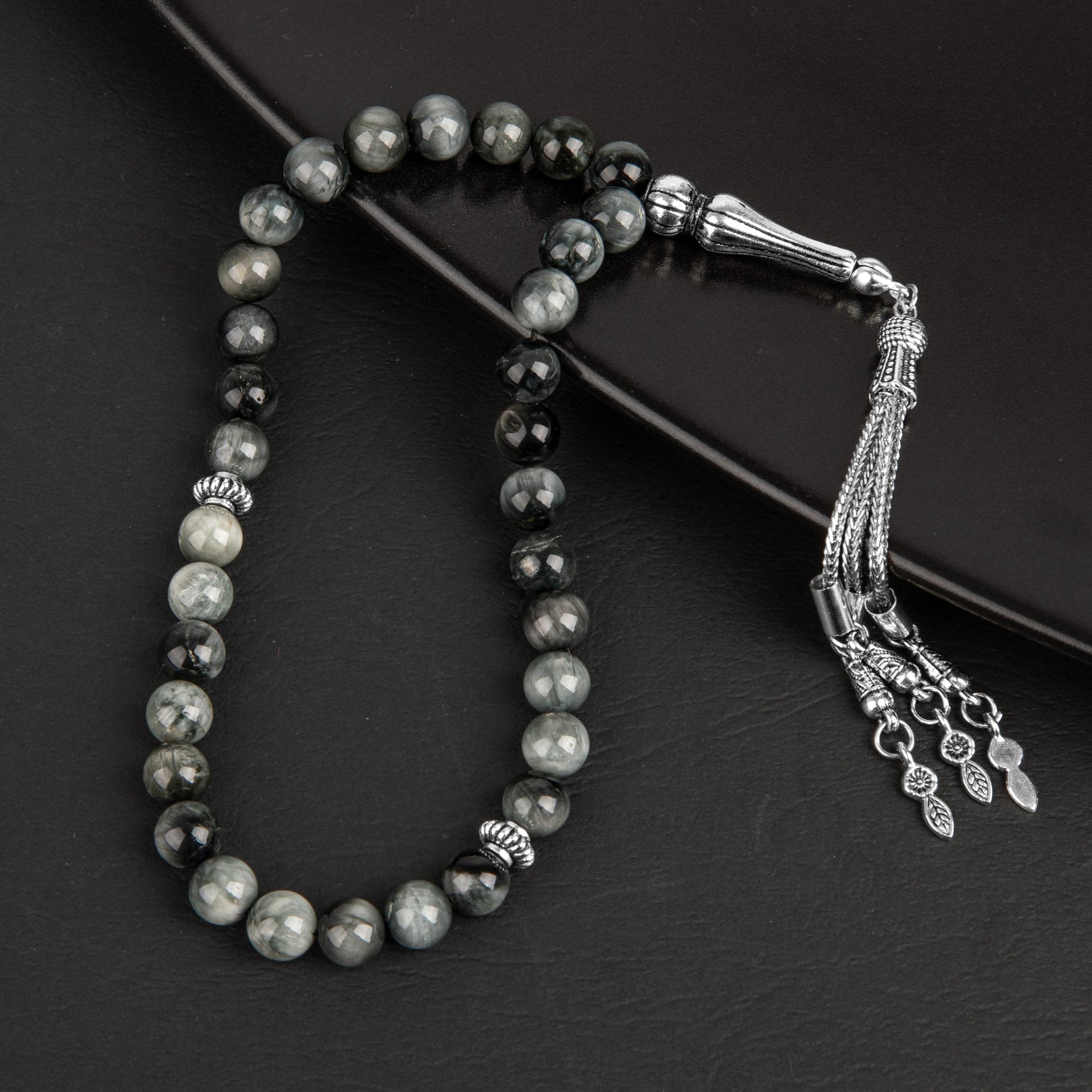 Kedi Gözü Doğal Taş Tesbih 33lük - 8mm