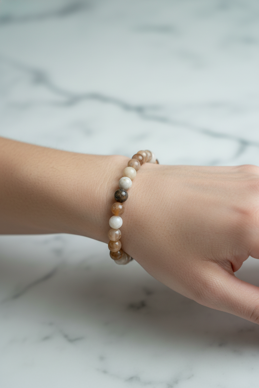 Fosil Mercan 8mm Doğal Taş Bileklik
