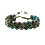 Krizokol 8mm Çift Sıra Makrome Doğal Taş Bileklik