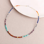 Çakra Kolye Amazonit, Ametist, Jasper, Karnelyan Akik, Lapis Lazuli