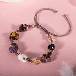 Akrep Burcu Bileklik Ametist, Ay Taşı, Bordo Granat Lal, Jasper, Kaplan Gözü, Sitrin, Siyah Turmalin