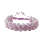 Kunzit 8mm Çift Sıra Makrome Doğal Taş Bileklik