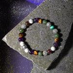 Akrep Burcu Bileklik Ametist, Bordo Granat Lal, Havlit, Kaplan Gözü, Labradorit, Yeşim