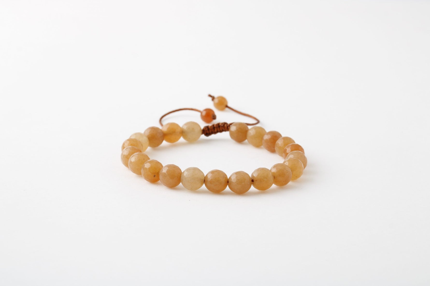 Turuncu Aventurin 6mm Merdiven Kapama Doğal Taş Bileklik