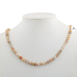 Opal Pembe 6 mm Dizi Doğal Taş Kolye