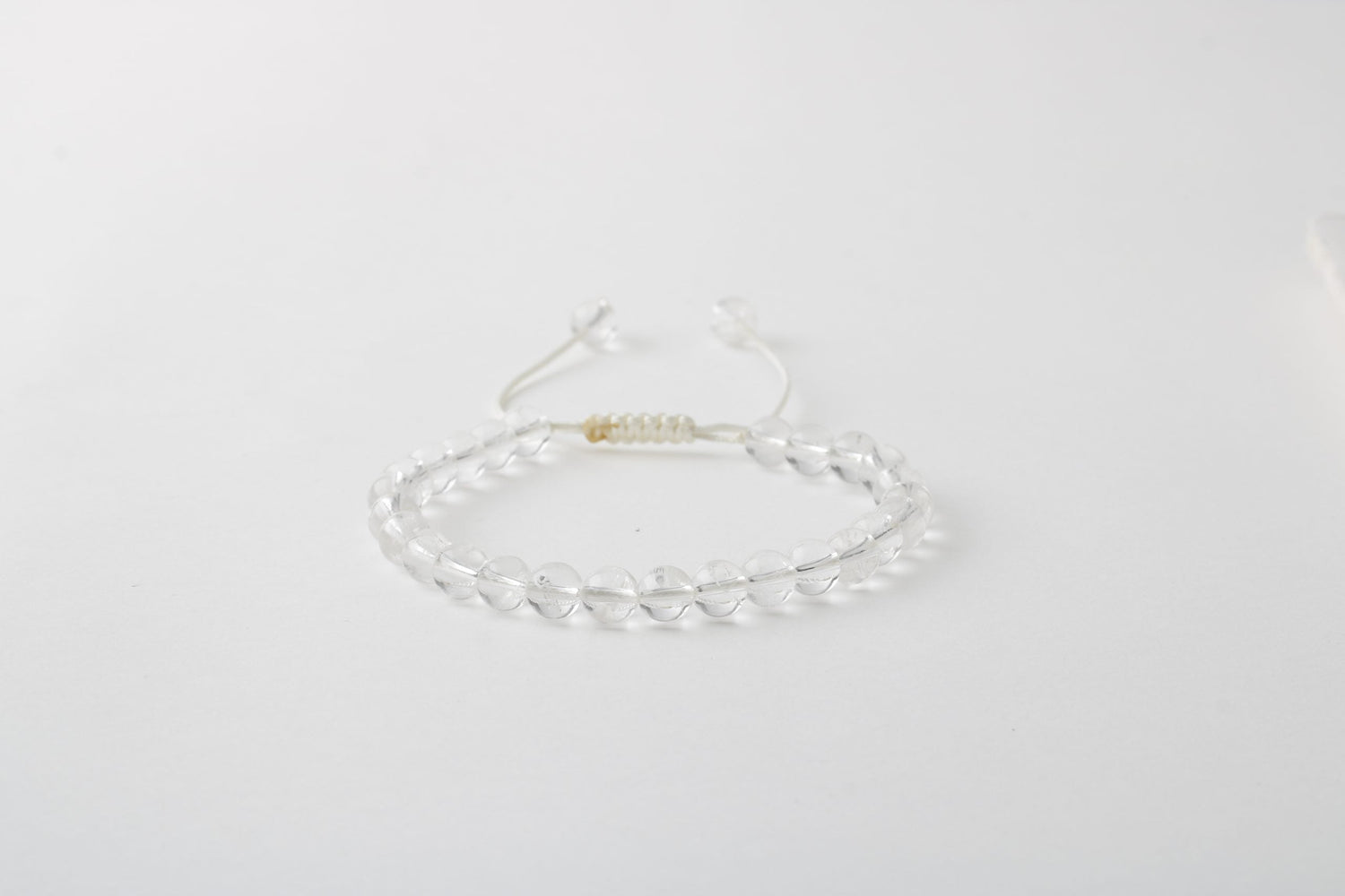 Kristal Kuvars 6mm Merdiven Kapama Doğal Taş Bileklik