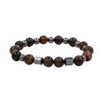 Kaplan Gözü-Hematit Doğal Taş Erkek Bileklik