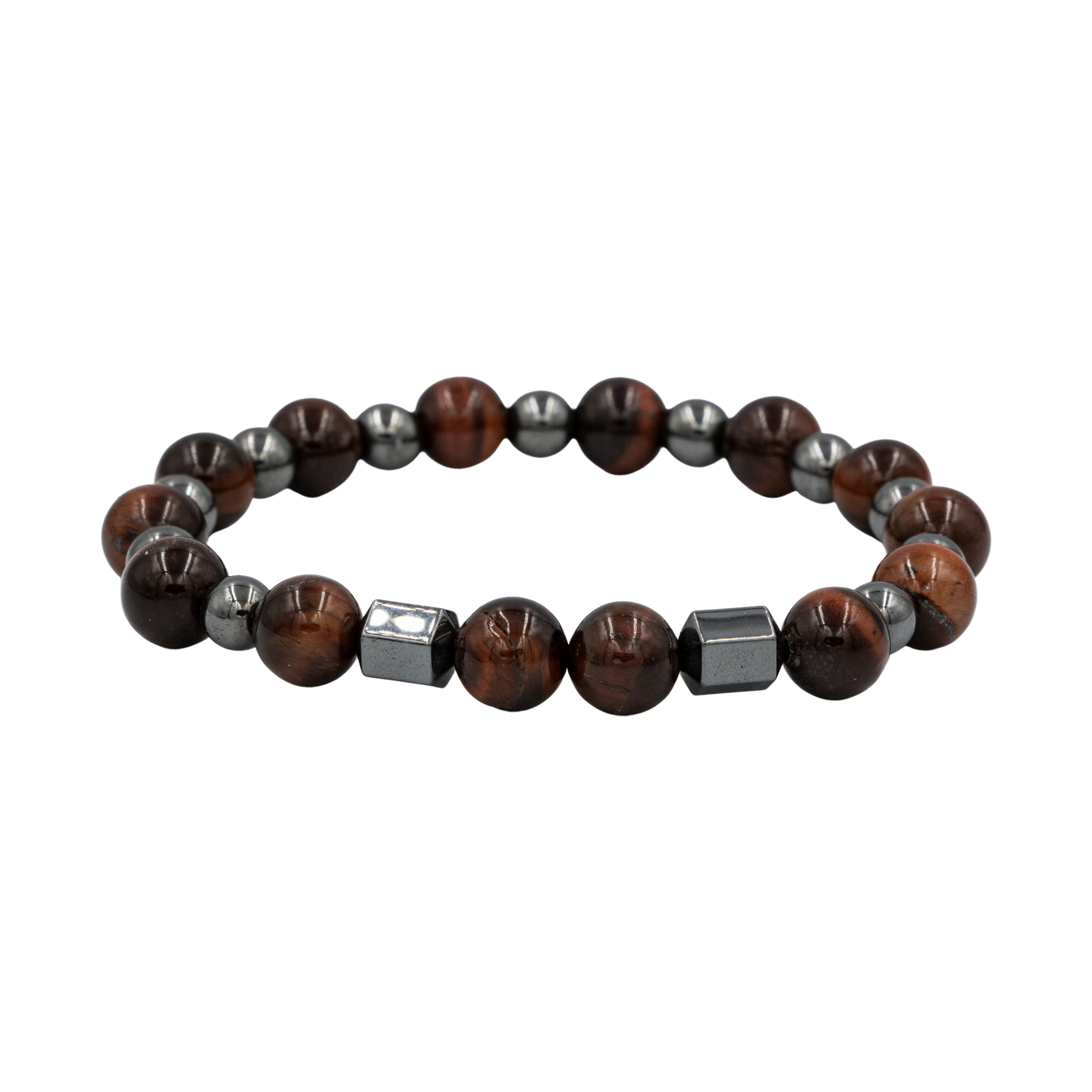 Kaplan Gözü-Hematit Doğal Taş Erkek Bileklik