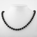 Nuummite 8 mm Düğümlü Doğal Taş Kolye