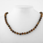 Pitersit 8 mm Düğümlü Doğal Taş Kolye