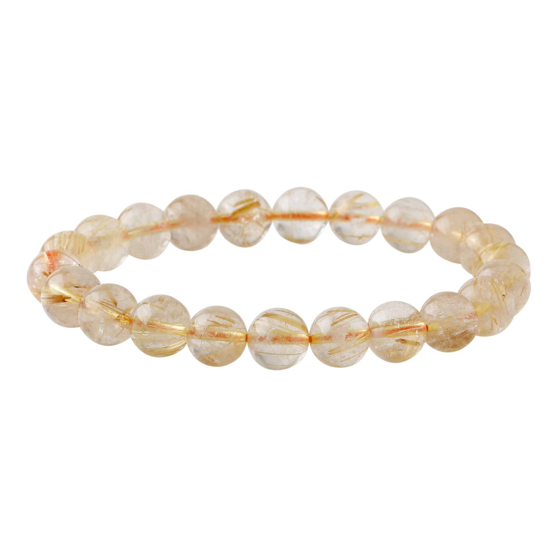 Altın Rutilli Kuvars 6mm Doğal Taş Bileklik
