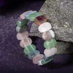 Oğlak Burcu Bileklik Ametist, Pembe Kuvars, Yeşil Aventurin, Yosunlu Akik