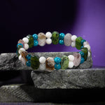 Balık Burcu Bileklik Ametist, Ay Taşı, Mavi Apatit, Yeşim