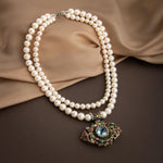 İnci Doğal Taş El İşlemesi Koleksiyon Topaz Kolye - 42cm