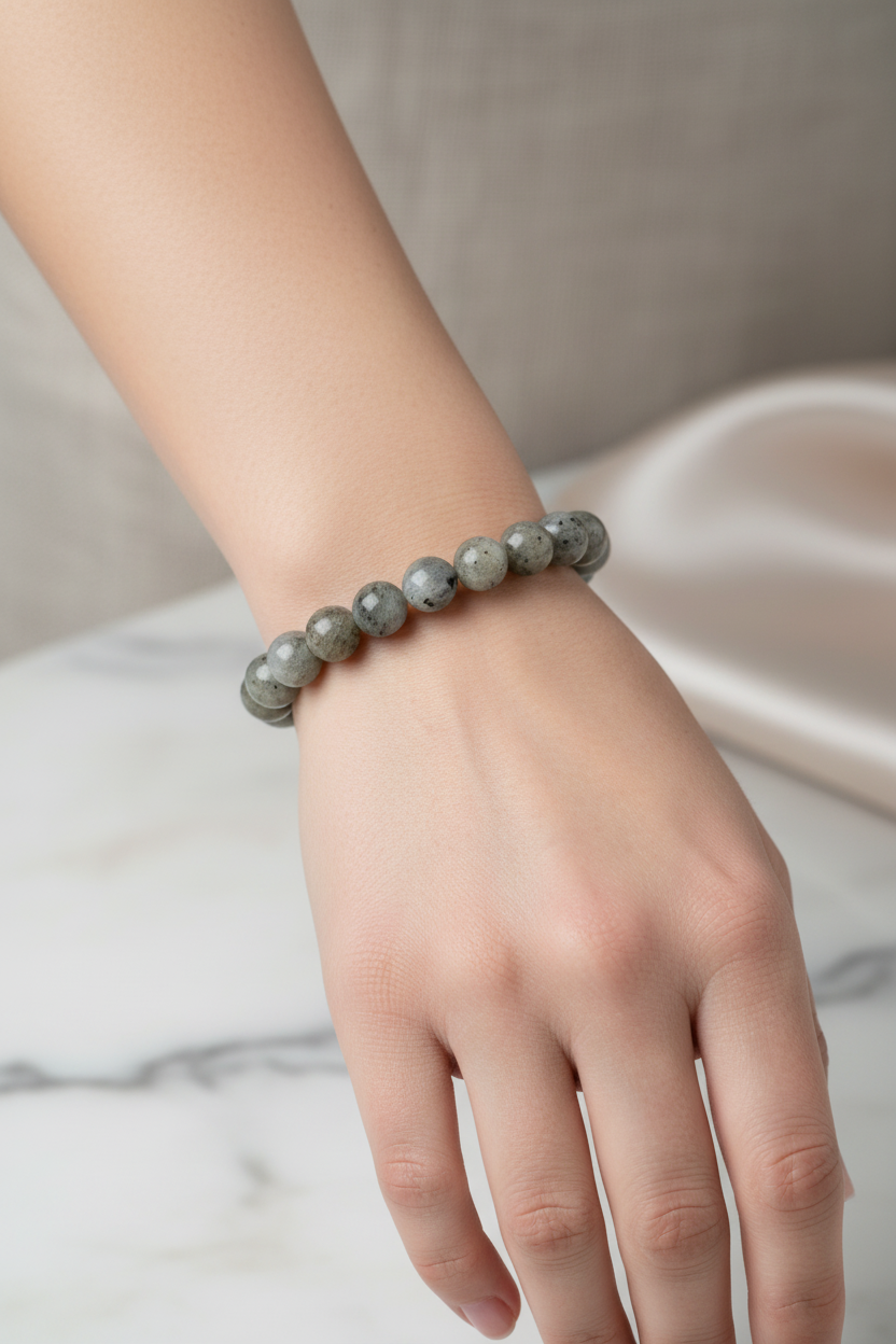 Labradorit 8mm Doğal Taş Bileklik