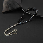 Siyah Göz Akik Doğal Taş Tesbih 33lük - 6mm