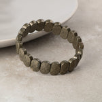 Pirit Doğal Taş Geniş Kesim Bileklik