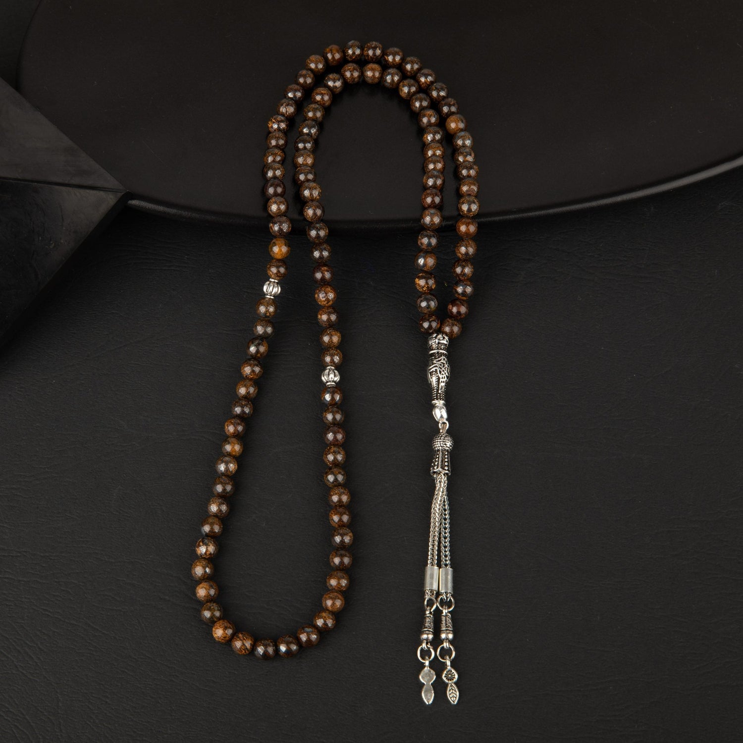 Bronzit Doğal Taş Tesbih 99luk - 6mm