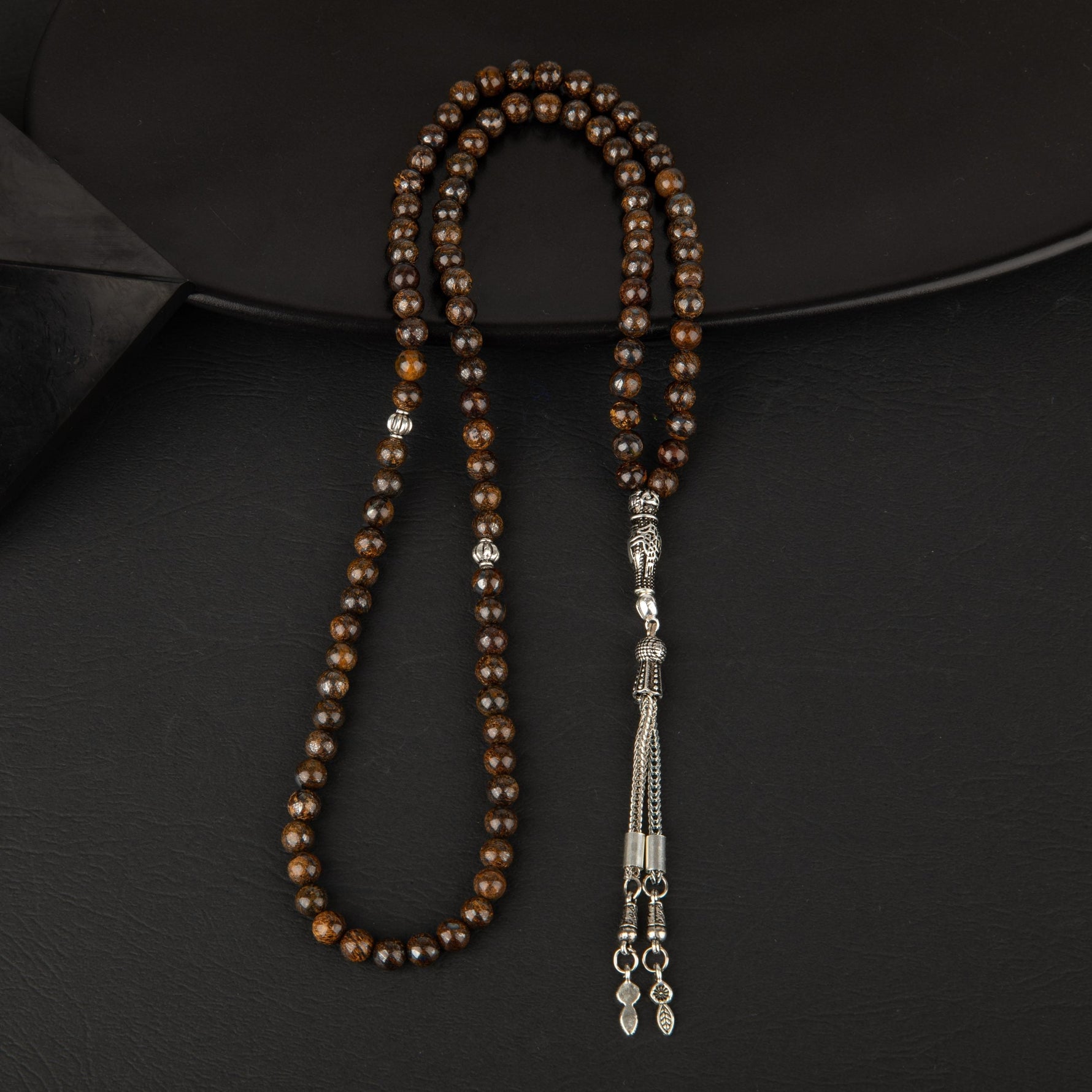 Bronzit Doğal Taş Tesbih 99luk - 6mm