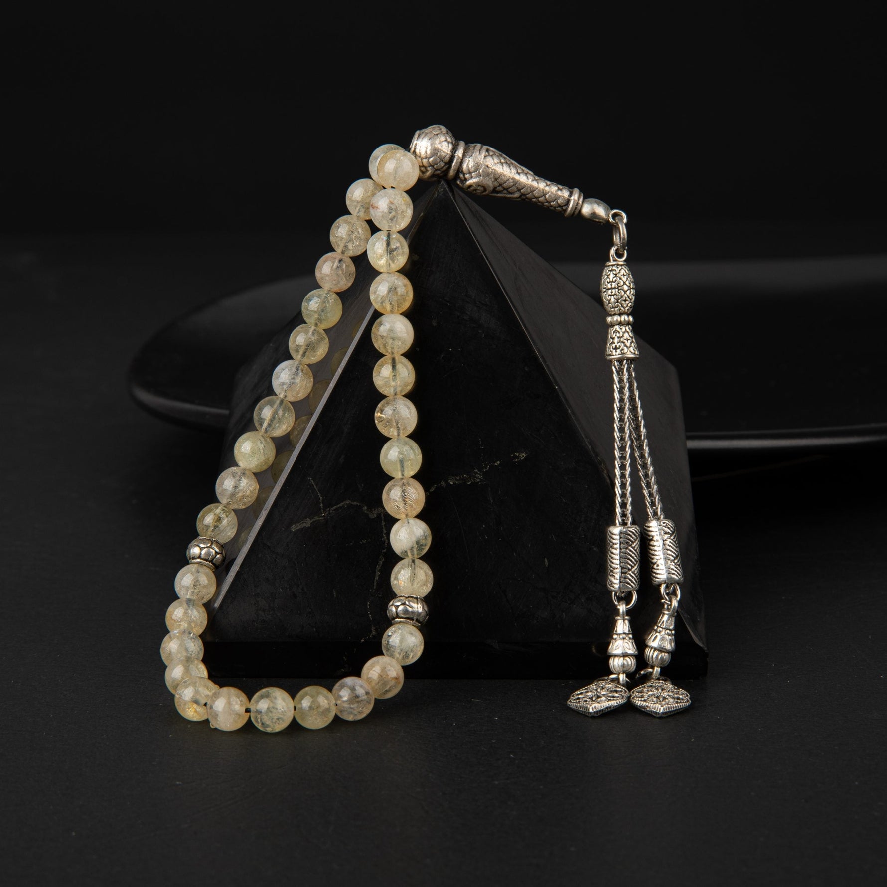 Sitrin Doğal Taş Tesbih 33lük - 6mm