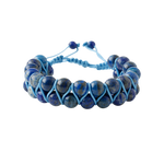 Lapis Lazuli 8mm Çift Sıra Makrome Doğal Taş Bileklik