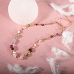 Yengeç Burcu Kolye Ametist, Ay Taşı, Kalsedon, Kaplan Gözü, Krizopras, Pembe Kuvars, Yeşil Aventurin